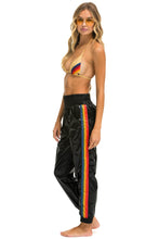 Cargar imagen en el visor de la galería, 5 STRIPE HI RISE WIND PANT - BLACK Women's Sweatpants Aviator Nation