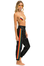 Cargar imagen en el visor de la galería, 5 STRIPE HI RISE WIND PANT - BLACK Women's Sweatpants Aviator Nation