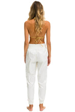 Load image into Gallery viewer, 5 STRIPE HI RISE WIND PANT - VINTAGE WHITE Women's Sweatpants Aviator Nation