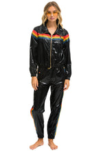 Carregar imagem no visualizador da galeria, 5 STRIPE WINDBREAKER - BLACK GLOSSY Women's Outerwear Aviator Nation
