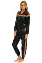 Carregar imagem no visualizador da galeria, 5 STRIPE WINDBREAKER - BLACK GLOSSY Women's Outerwear Aviator Nation