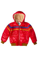 Load image into Gallery viewer, KIDS 5 STRIPE TREKKER JACKET - GLOSSY CHERRY Kid's Outerwear Aviator Nation