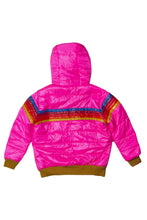 Load image into Gallery viewer, KIDS 5 STRIPE TREKKER JACKET - GLOSSY NEON PINK Kid's Outerwear Aviator Nation