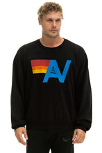 Carregar imagem no visualizador da galeria, LOGO RELAXED CREW SWEATSHIRT - BLACK Sweatshirt Aviator Nation