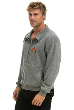 Cargar imagen en el visor de la galería, MOUNTAIN EMBROIDERY UNISEX HALF ZIP SWEATSHIRT - HEATHER Unisex Outerwear Aviator Nation