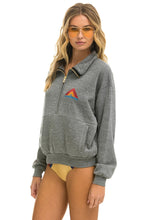 Cargar imagen en el visor de la galería, MOUNTAIN EMBROIDERY UNISEX HALF ZIP SWEATSHIRT - HEATHER Unisex Outerwear Aviator Nation