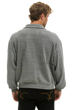 Cargar imagen en el visor de la galería, MOUNTAIN EMBROIDERY UNISEX HALF ZIP SWEATSHIRT - HEATHER Unisex Outerwear Aviator Nation