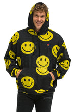 이미지를 갤러리 뷰어에 로드 , SMILEY REPEAT RELAXED PULLOVER HOODIE - BLACK Hoodie Aviator Nation