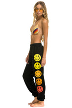Cargar imagen en el visor de la galería, SMILEY SUNSET WOMENS SWEATPANTS - BLACK Women's Sweatpants Aviator Nation