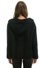 Laden Sie das Bild in den Galerie-Viewer, TEDDY APRES HOODED HALF ZIP JACKET - BLACK Women's Outerwear Aviator Nation