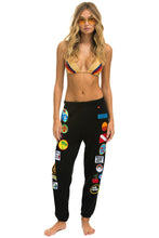 Load image into Gallery viewer, VINTAGE PATCH SWEATPANTS - BLACK Women's Sweatpants Aviator Nation