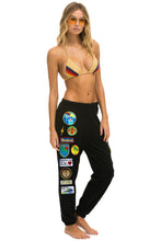 Load image into Gallery viewer, VINTAGE PATCH SWEATPANTS - BLACK Women's Sweatpants Aviator Nation