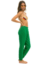Load image into Gallery viewer, WOMEN'S QUILTED SWEATPANTS - KELLY GREEN Womens Sweatpants Aviator Nation