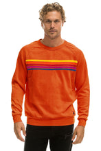 Load image into Gallery viewer, 5 STRIPE CREW SWEATSHIRT - ORANGE // YELLOW // PURPLE Sweatshirt Aviator Nation