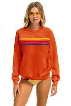 Load image into Gallery viewer, 5 STRIPE CREW SWEATSHIRT - ORANGE // YELLOW // PURPLE Sweatshirt Aviator Nation