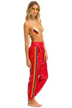 Load image into Gallery viewer, 5 STRIPE HI RISE WIND PANT - CHERRY Women&#39;s Sweatpants Aviator Nation