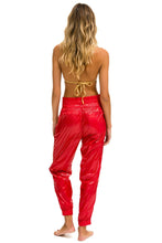 Load image into Gallery viewer, 5 STRIPE HI RISE WIND PANT - CHERRY Women&#39;s Sweatpants Aviator Nation