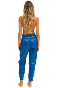 5 STRIPE HI RISE WIND PANT - SNORKEL BLUE Women's Sweatpants Aviator Nation