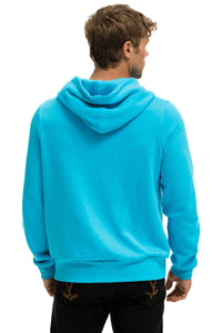 5 STRIPE HOODIE - NEON BLUE // NEON RAINBOW Hoodie Aviator Nation