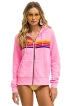 Load image into Gallery viewer, 5 STRIPE HOODIE - NEON PINK // YELLOW // PURPLE Hoodie Aviator Nation