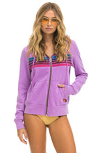 Cargar imagen en el visor de la galería, 5 STRIPE HOODIE - NEON PURPLE // PINK // PURPLE Hoodie Aviator Nation