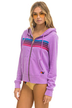 Cargar imagen en el visor de la galería, 5 STRIPE HOODIE - NEON PURPLE // PINK // PURPLE Hoodie Aviator Nation