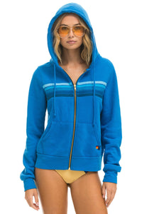 5 STRIPE HOODIE - OCEAN // BLUE Hoodie Aviator Nation