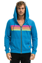 Load image into Gallery viewer, 5 STRIPE HOODIE - OCEAN // NEON PINK // YELLOW Hoodie Aviator Nation