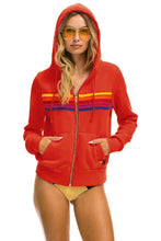 Load image into Gallery viewer, 5 STRIPE HOODIE - RED // YELLOW // PURPLE Hoodie Aviator Nation