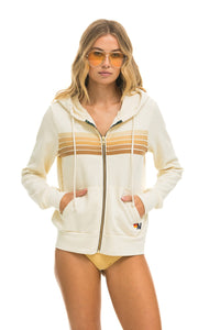 5 STRIPE HOODIE - VINTAGE WHITE // SAND Hoodie Aviator Nation
