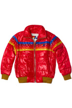 Cargar imagen en el visor de la galería, 5 STRIPE KIDS TRAVELER JACKET - CHERRY GLOSSY Kid&#39;s Outerwear Aviator Nation