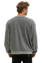 Load image into Gallery viewer, 5 STRIPE RELAXED CREW SWEATSHIRT - HEATHER // GREY Sweatshirt Aviator Nation