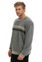 Load image into Gallery viewer, 5 STRIPE RELAXED CREW SWEATSHIRT - HEATHER // GREY Sweatshirt Aviator Nation