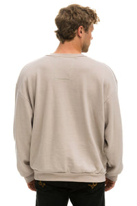 5 STRIPE RELAXED CREW SWEATSHIRT - SAND // TAN Sweatshirt Aviator Nation