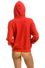 Load image into Gallery viewer, 5 STRIPE RELAXED ZIP HOODIE - RED // NEON RAINBOW Hoodie Aviator Nation