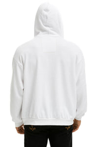 5 STRIPE RELAXED ZIP HOODIE - WHITE 2 Hoodie Aviator Nation