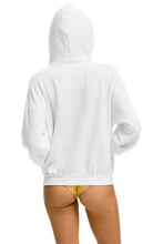 Cargar imagen en el visor de la galería, 5 STRIPE RELAXED ZIP HOODIE - WHITE 2 Hoodie Aviator Nation