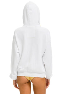 5 STRIPE RELAXED ZIP HOODIE - WHITE // BLUE Hoodie Aviator Nation