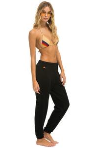 5 STRIPE SWEATPANTS - BLACK // GREY 2 Women's Sweatpants Aviator Nation