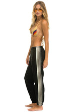 Cargar imagen en el visor de la galería, 5 STRIPE SWEATPANTS - BLACK // GREY 2 Women&#39;s Sweatpants Aviator Nation