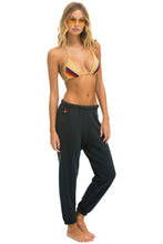 Load image into Gallery viewer, 5 STRIPE SWEATPANTS - CHARCOAL // BLUE PURPLE Women&#39;s Sweatpants Aviator Nation