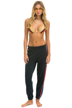 Load image into Gallery viewer, 5 STRIPE SWEATPANTS - CHARCOAL // USA Women&#39;s Sweatpants Aviator Nation