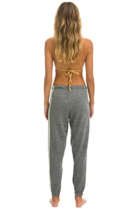 5 STRIPE SWEATPANTS - HEATHER GREY // USA Women's Sweatpants Aviator Nation