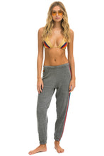 Load image into Gallery viewer, 5 STRIPE SWEATPANTS - HEATHER GREY // USA Women&#39;s Sweatpants Aviator Nation