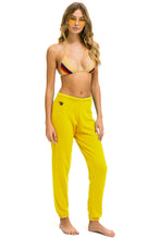 이미지를 갤러리 뷰어에 로드 , 5 STRIPE SWEATPANTS - LEMON // YELLOW // PURPLE Women&#39;s Sweatpants Aviator Nation