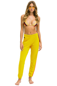 5 STRIPE SWEATPANTS - LEMON // YELLOW // PURPLE Women's Sweatpants Aviator Nation