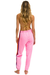 5 STRIPE SWEATPANTS - NEON PINK // YELLOW // PURPLE Women's Sweatpants Aviator Nation