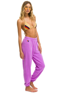 5 STRIPE SWEATPANTS - NEON PURPLE // NEON RAINBOW Aviator Nation