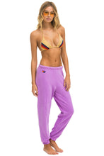 이미지를 갤러리 뷰어에 로드 , 5 STRIPE SWEATPANTS - NEON PURPLE // PINK Women&#39;s Sweatpants Aviator Nation