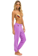 Load image into Gallery viewer, 5 STRIPE SWEATPANTS - NEON PURPLE // PURPLE Women&#39;s Sweatpants Aviator Nation